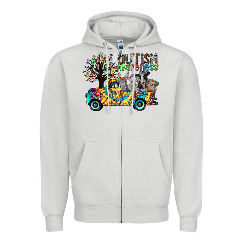Autism Avareness3 Zipper Hoodie by CowhideDigitalArt | Teevron