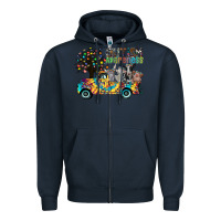 Navy autism avareness3 Zipper Hoodie - CowhideDigitalArt