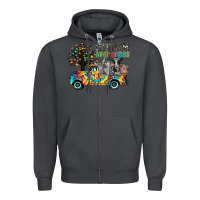 Smoke autism avareness3 Zipper Hoodie - CowhideDigitalArt