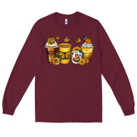 Burgundy butterfly coffee cups Long Sleeve Tee - Zillion Design Studio