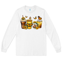 White butterfly coffee cups Long Sleeve Tee - Zillion Design Studio