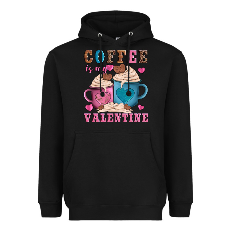Valentines Day Coffe Is My Valentine Heavyweight Hoodie by AdoDesignShop | Teevron