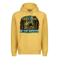Antique Gold life is good in the woods Premium Hoodie - NancyCooperArtShop