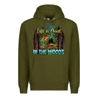 Army Green life is good in the woods Premium Hoodie - NancyCooperArtShop