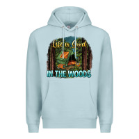 Blue Mist life is good in the woods Premium Hoodie - NancyCooperArtShop