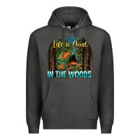 Charcoal Heather life is good in the woods Premium Hoodie - NancyCooperArtShop