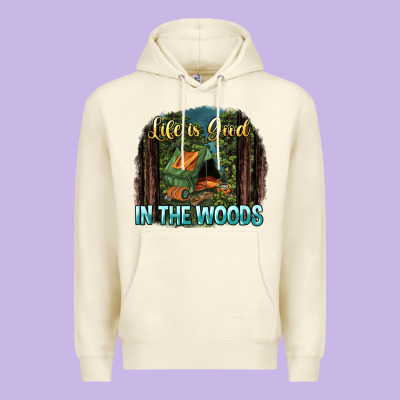 Life Is Good In The Woods Premium Hoodie Designed By Nancycooperartshop