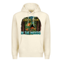 Sandshell life is good in the woods Premium Hoodie - NancyCooperArtShop