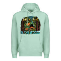 Seafoam life is good in the woods Premium Hoodie - NancyCooperArtShop