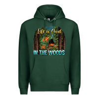 Sports Green life is good in the woods Premium Hoodie - NancyCooperArtShop