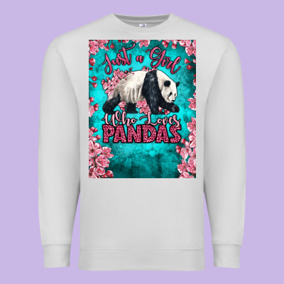 Just A Girl Who Loves Pandas Premium Sweatshirt Designed By Lillyallendesigns