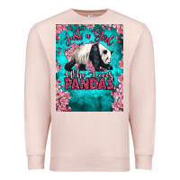 Pale Pink just a girl who loves pandas Premium Sweatshirt - LillyAllenDesigns