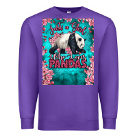 Purple just a girl who loves pandas Premium Sweatshirt - LillyAllenDesigns