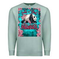 Seafoam just a girl who loves pandas Premium Sweatshirt - LillyAllenDesigns
