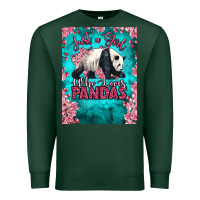 Sports Green just a girl who loves pandas Premium Sweatshirt - LillyAllenDesigns