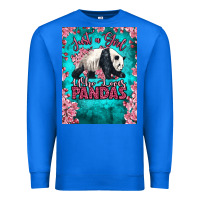 True Royal just a girl who loves pandas Premium Sweatshirt - LillyAllenDesigns