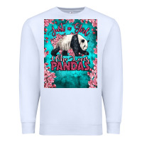White just a girl who loves pandas Premium Sweatshirt - LillyAllenDesigns