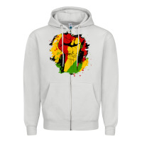 Juneteenth Fist Zipper Hoodie | Teevron