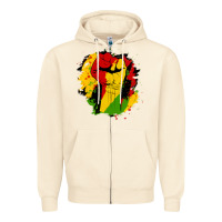 Sandshell juneteenth fist Zipper Hoodie - HRA Design Shop