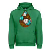 Emerald baseball and western roses teardrop  1 Urban Hoodie - BundleAndBundleShop