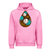 Fuchsia Pink baseball and western roses teardrop  1 Urban Hoodie - BundleAndBundleShop