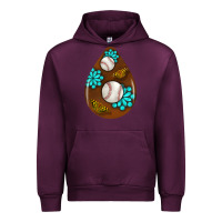 Mauve Wine baseball and western roses teardrop  1 Urban Hoodie - BundleAndBundleShop