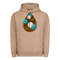 Pigment Burro baseball and western roses teardrop  1 Urban Hoodie - BundleAndBundleShop