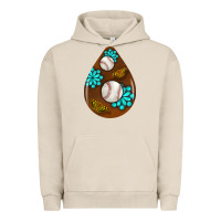 Pigment French Oak baseball and western roses teardrop  1 Urban Hoodie - BundleAndBundleShop
