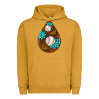 Pigment Peanut Butter baseball and western roses teardrop  1 Urban Hoodie - BundleAndBundleShop