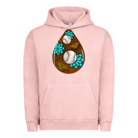 Pigment Salmon baseball and western roses teardrop  1 Urban Hoodie - BundleAndBundleShop