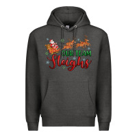 Charcoal Heather our team sleigh Premium Hoodie - MaliasSmallBusiness