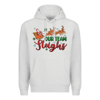 Dove Grey our team sleigh Premium Hoodie - MaliasSmallBusiness