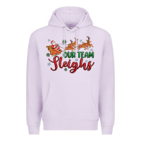 Lilac our team sleigh Premium Hoodie - MaliasSmallBusiness