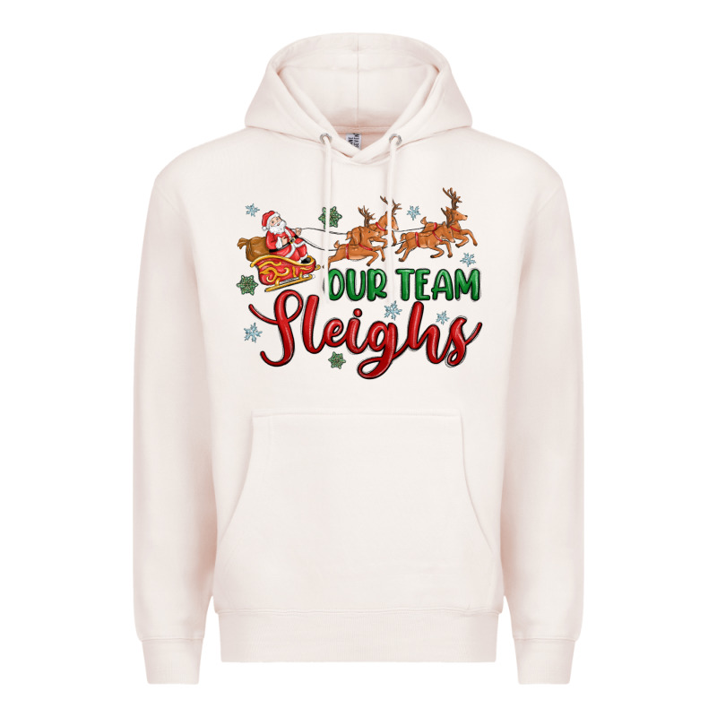 Our Team Sleigh Premium Hoodie by MaliasSmallBusiness | Teevron