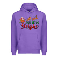 Purple our team sleigh Premium Hoodie - MaliasSmallBusiness