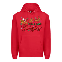Red our team sleigh Premium Hoodie - MaliasSmallBusiness