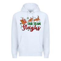 White our team sleigh Premium Hoodie - MaliasSmallBusiness