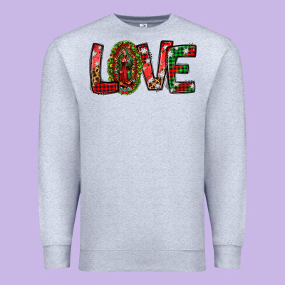 Our Lady Of Guadalupe Christmas Love Premium Sweatshirt Designed By Jasminsmagicworld