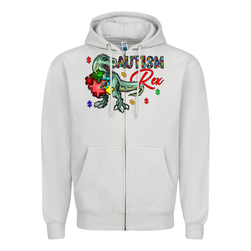 Autism Rex Zipper Hoodie by CowhideDigitalArt | Teevron