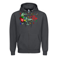 Smoke autism rex Zipper Hoodie - CowhideDigitalArt