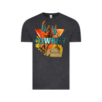 Vintage Black hey cowboy with sunflowers Vintage Tee - texasbilliewilder