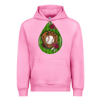 Fuchsia Pink baseball and western roses teardrop  4 Urban Hoodie - BundleAndBundleShop