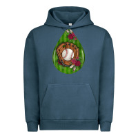 Pigment Midnight Navy baseball and western roses teardrop  4 Urban Hoodie - BundleAndBundleShop
