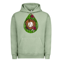 Pigment Oil Green baseball and western roses teardrop  4 Urban Hoodie - BundleAndBundleShop