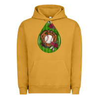Pigment Peanut Butter baseball and western roses teardrop  4 Urban Hoodie - BundleAndBundleShop