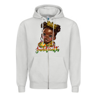 Dove Grey juneteenth black girl Zipper Hoodie - HRA Design Shop