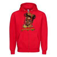 Red juneteenth black girl Zipper Hoodie - HRA Design Shop