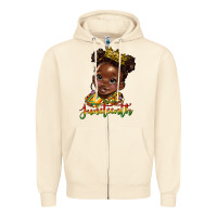 Sandshell juneteenth black girl Zipper Hoodie - HRA Design Shop