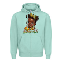 Seafoam juneteenth black girl Zipper Hoodie - HRA Design Shop