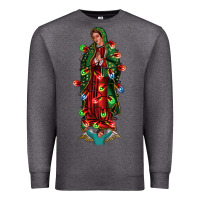 Charcoal Heather our lady of Guadalupe Christmas Premium Sweatshirt - Jasminsmagicworld